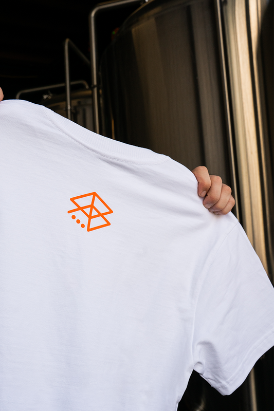 Range Oval Logo Tee - White/Orange