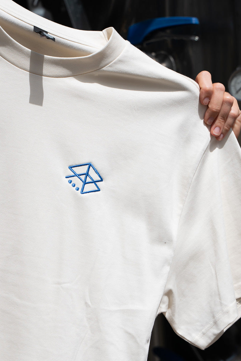 Range Embroidered Cult Tee - Cream