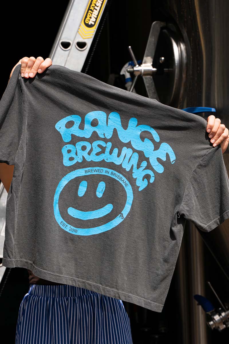 Range Brewing Range Smiley Crop Tee - Pepper - Range Brewing